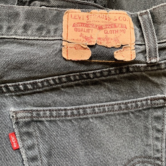 Mens Levi’s 560 comfort fit vintage distressed jeans 34/36 black - Picture 7 of 8